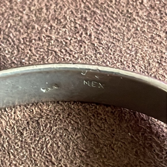 Sterling Silver Abalone Shell Sunburst Sun Cuff Bracelet Made in Mexico - Picture 5 of 8